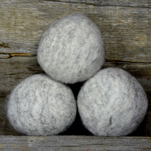 light grey dryer balls made in calgary