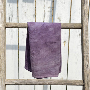 Natural Dyed Tea Towel Purple