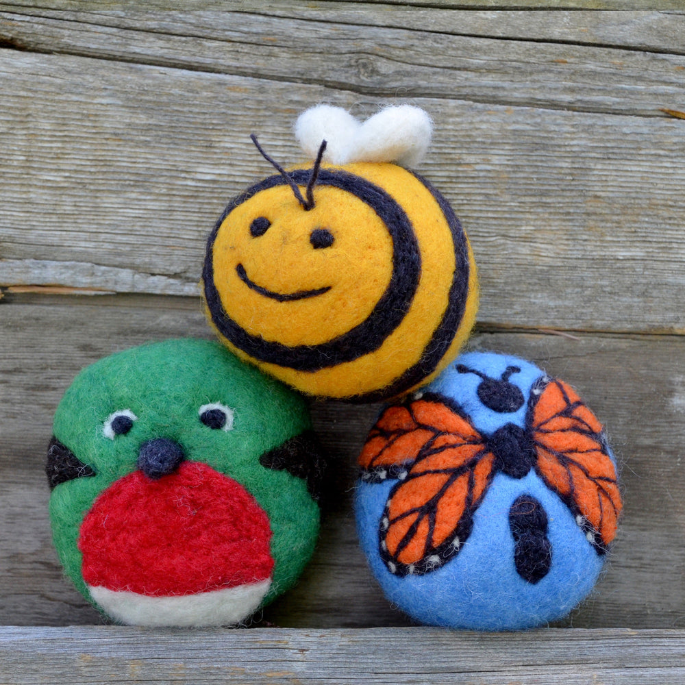 Set of Three Patterned Dryer Ball
