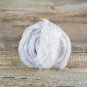 Wool Dyed Light Grey Fibre