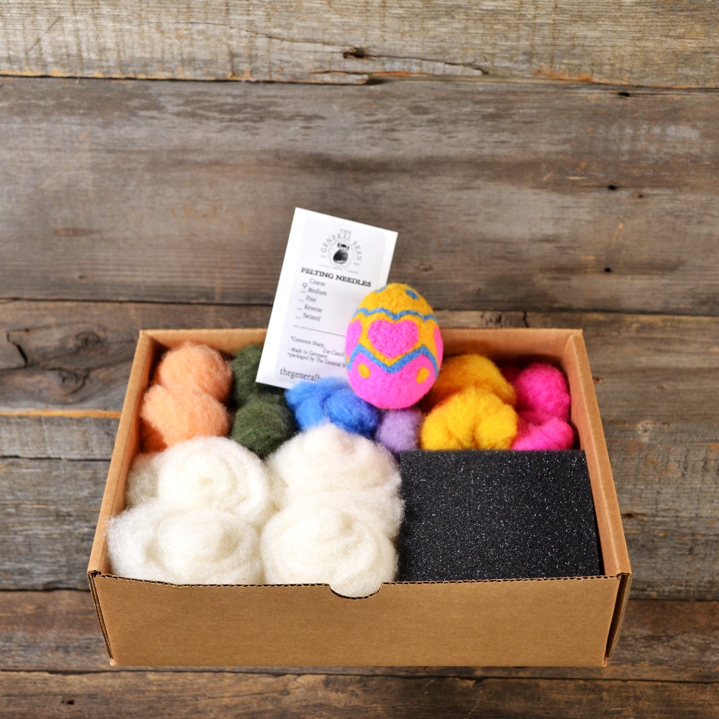 Easter Egg Kit for a Beginner Felting Project (4 eggs)