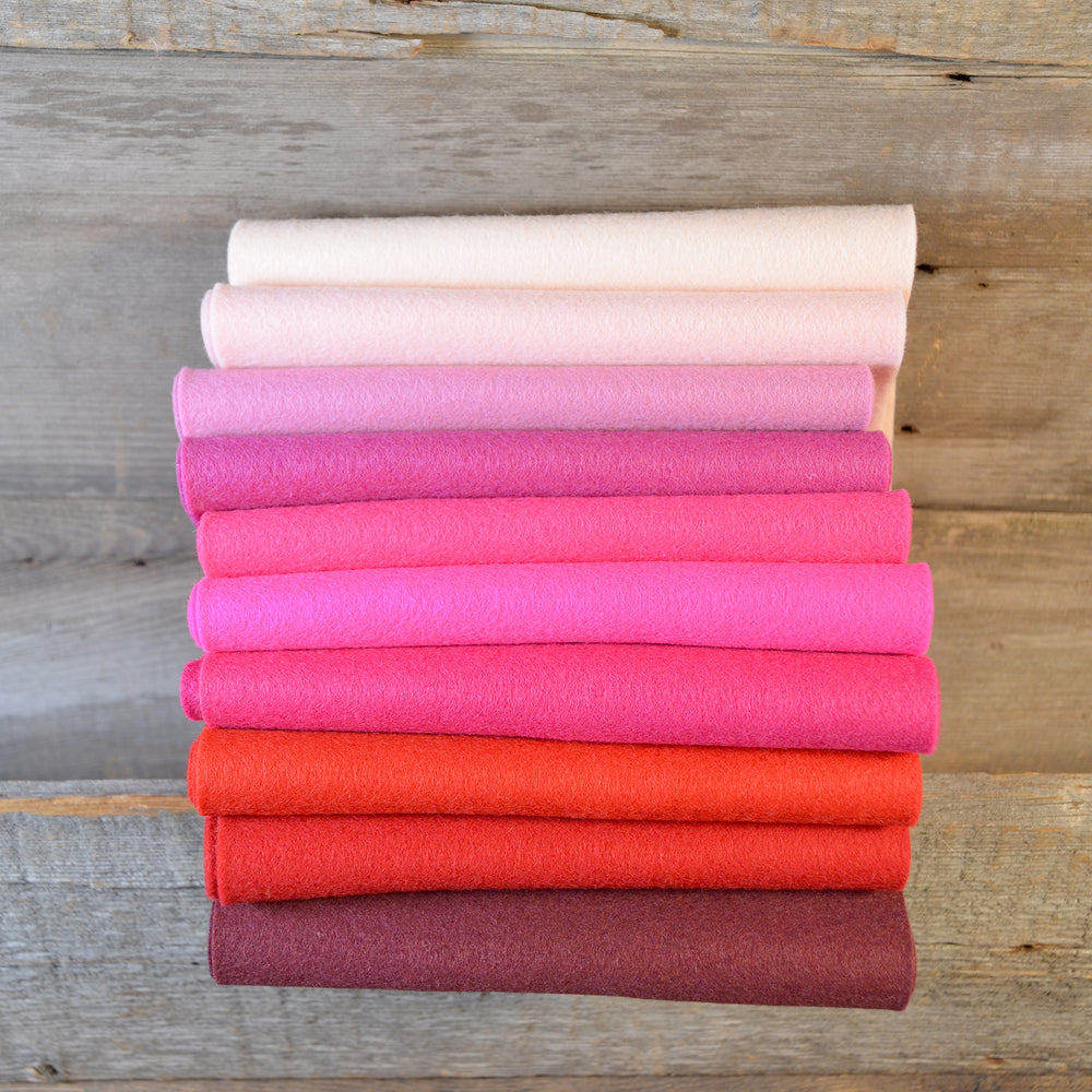 Wool Craft Sheets Pinks/Reds