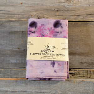 Natural Dyed Tea Towel Purple Bundle Dyed