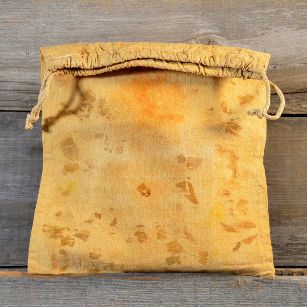 Natural Dyed Cotton Project or Produce Bag, Various Colors