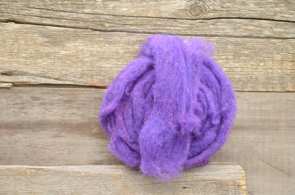 Wool Fibre Purple