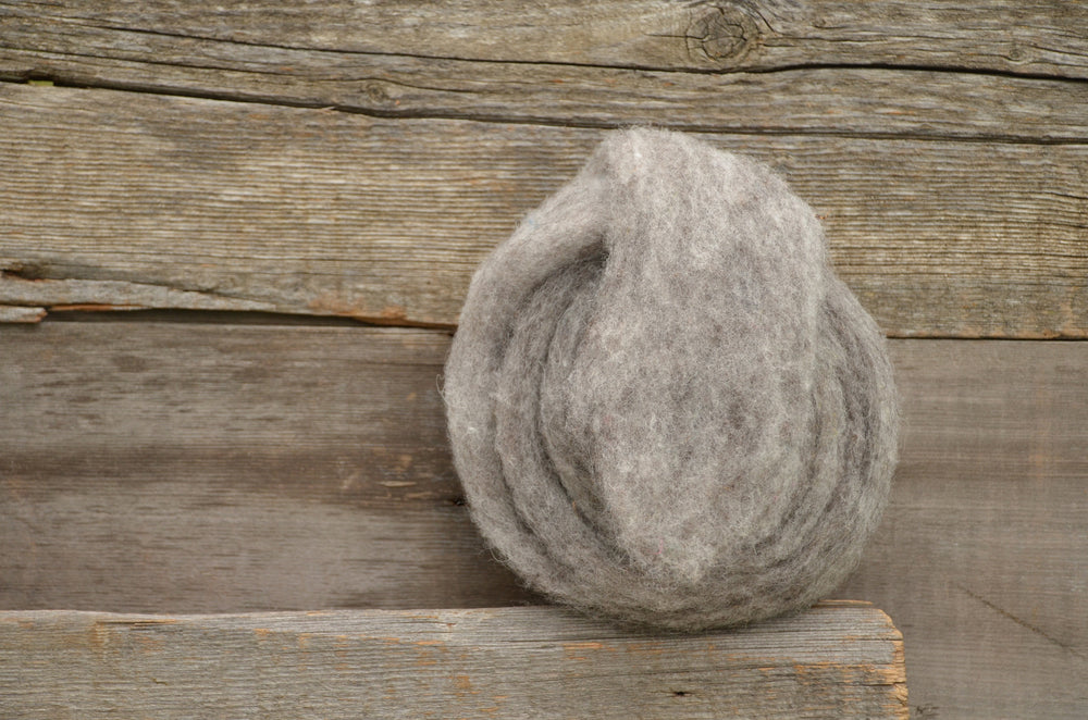 Wool Fibre Natural Medium Grey